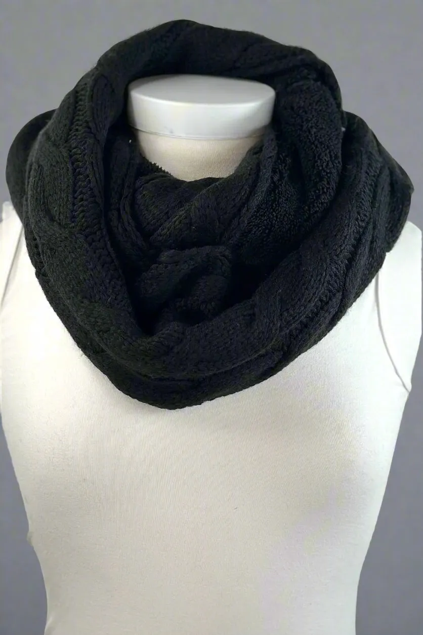 Sherpa Lined Knit Scarf