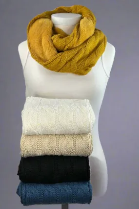 Sherpa Lined Knit Scarf