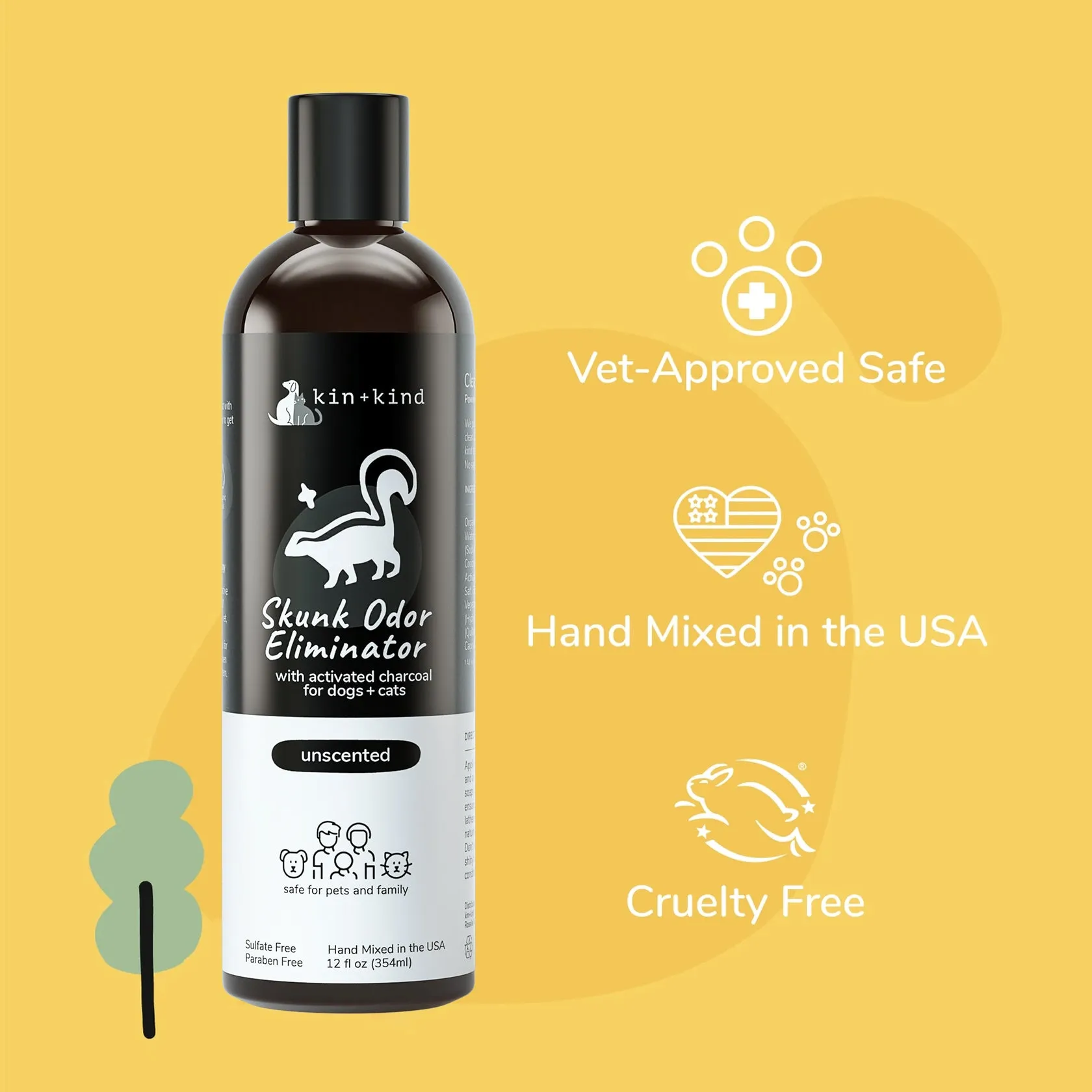 Skunk Odor Eliminator Shampoo for Dogs & Cats