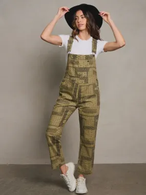 SLEEVELESS MULTI PRINT WIDE LEG OVERALL