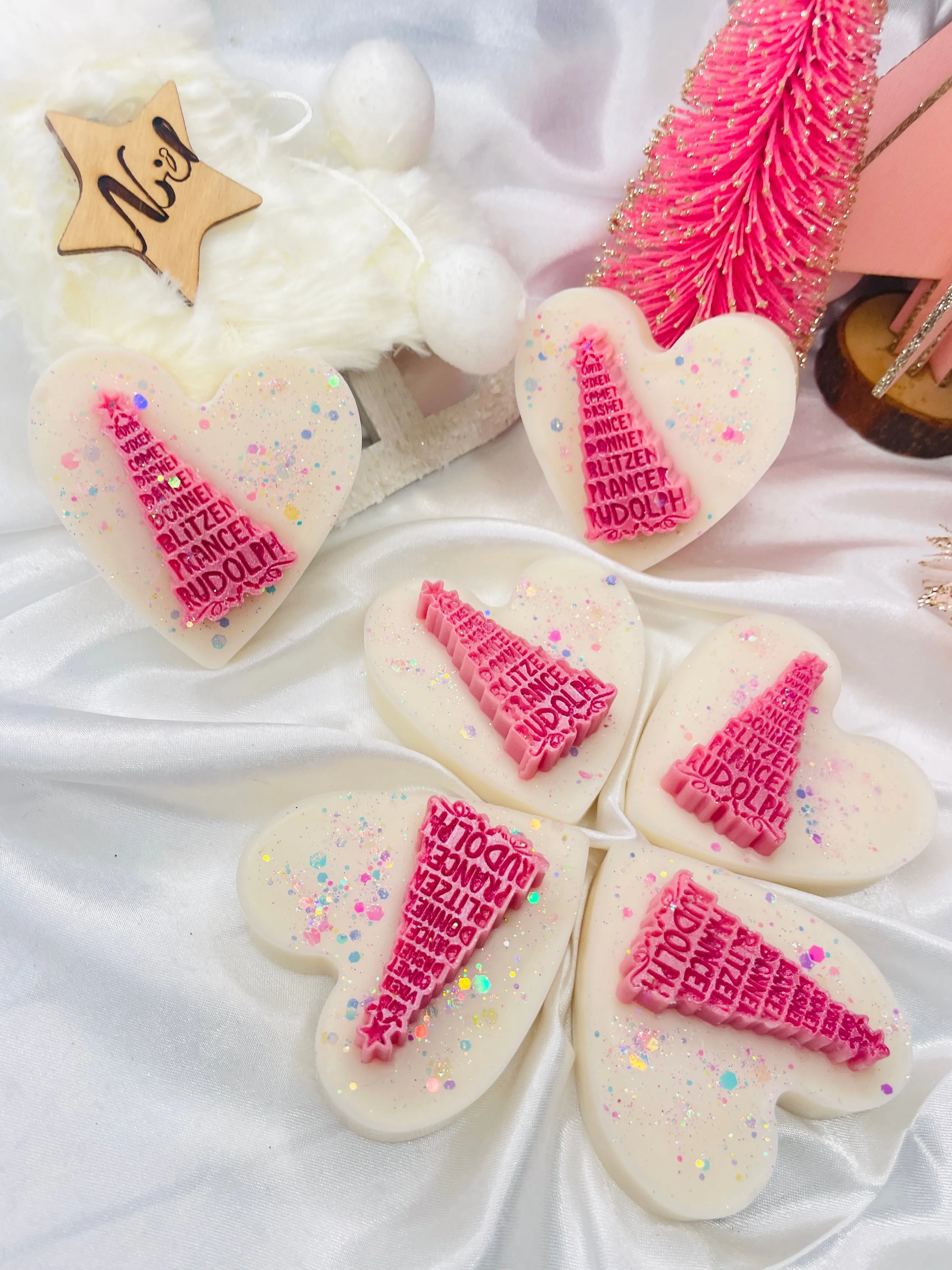 Snowflake Cookie & Frozen Blooms 'Heart Slab'