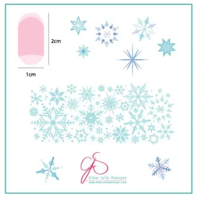 Snowflakes (CjS-03) - Steel Nail Art Layered Stamping Plate