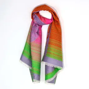 special and substantial warm neon cheetah scarf