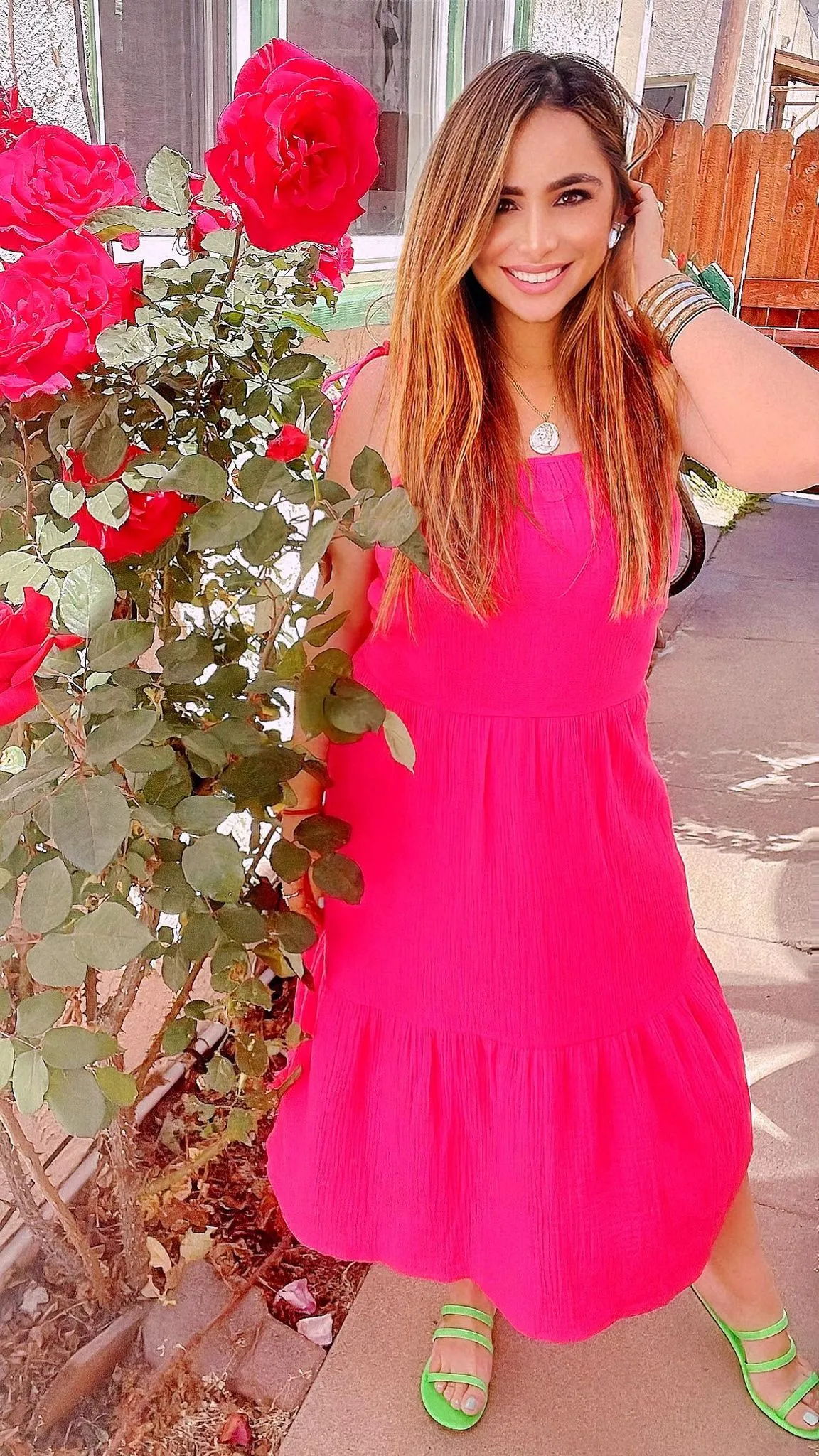 Strappy Smock Midi Dress