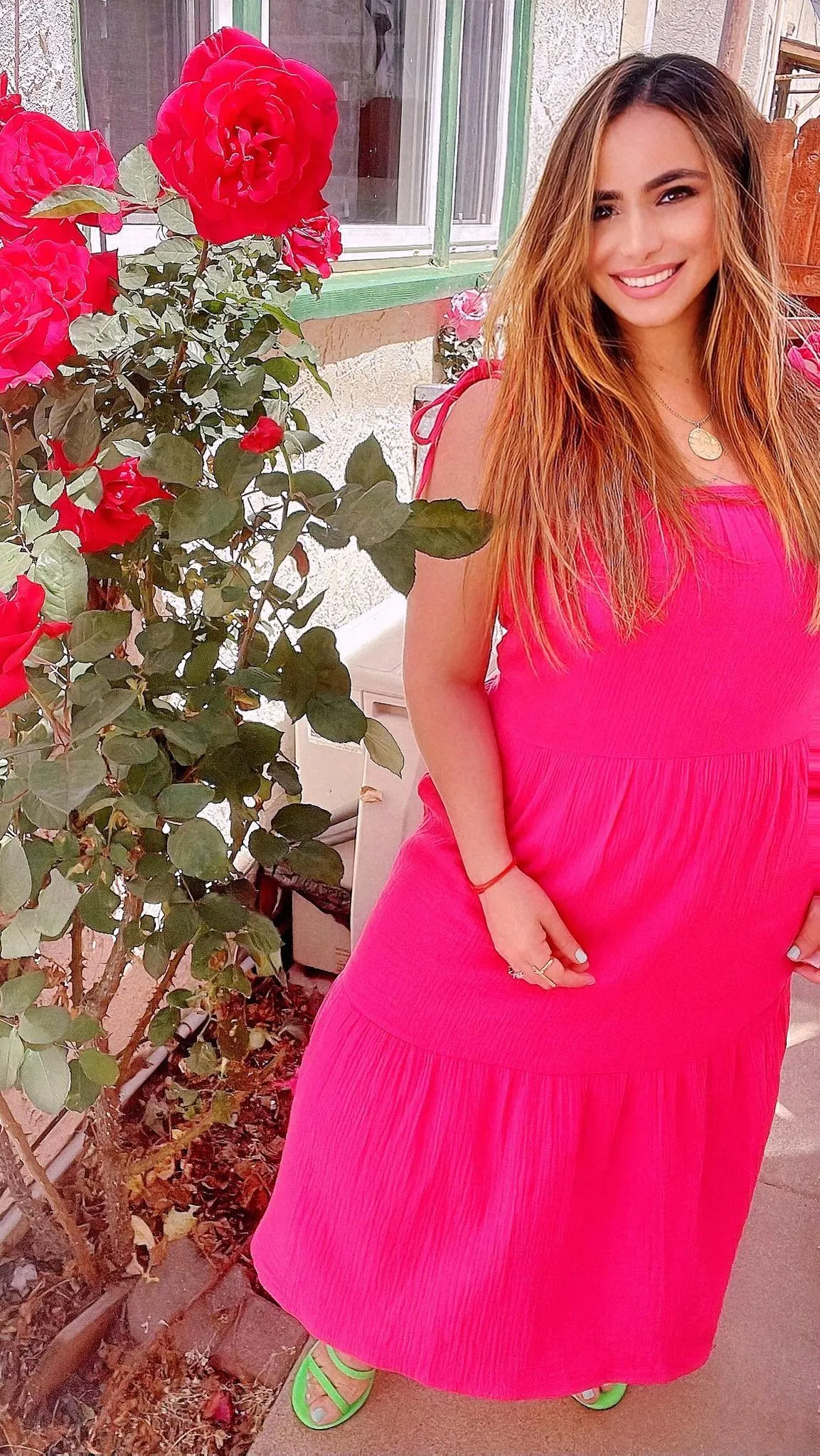 Strappy Smock Midi Dress