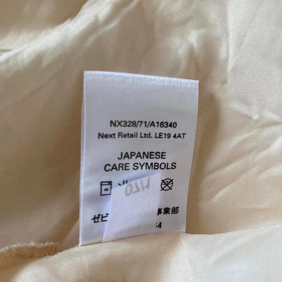 Tan satin panel lace midi dress UK 12