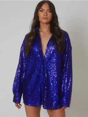 TastyHottie - Margie Turn-down Collar Bright Silk Shirt Dress