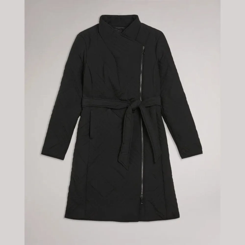 Ted Baker Rosemae Midi Quilted Wrap Coat With High Collar