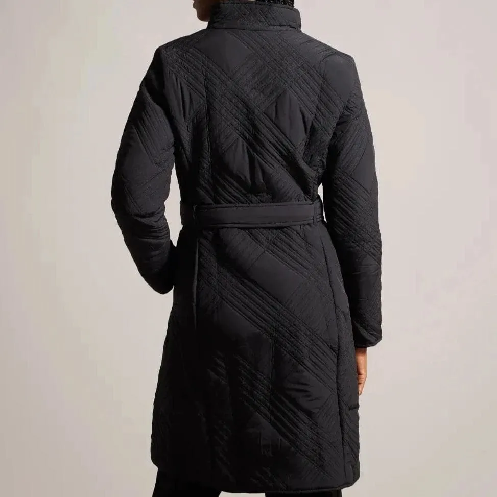 Ted Baker Rosemae Midi Quilted Wrap Coat With High Collar