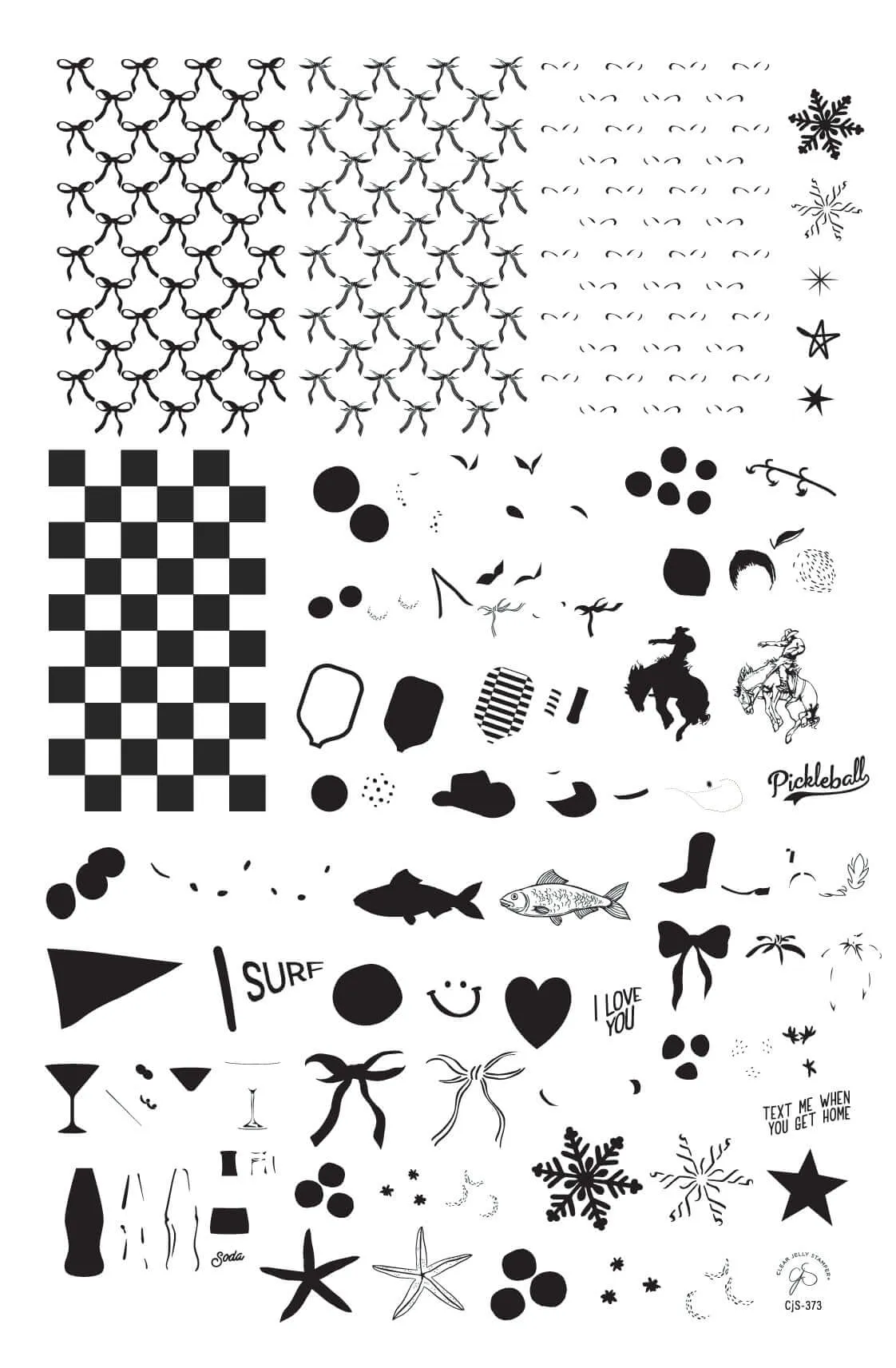 Text Me When You Get Home (CjS-373) Steel Nail Art Layered Stamping Plate
