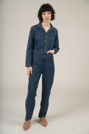 Tia coverall in medium denim