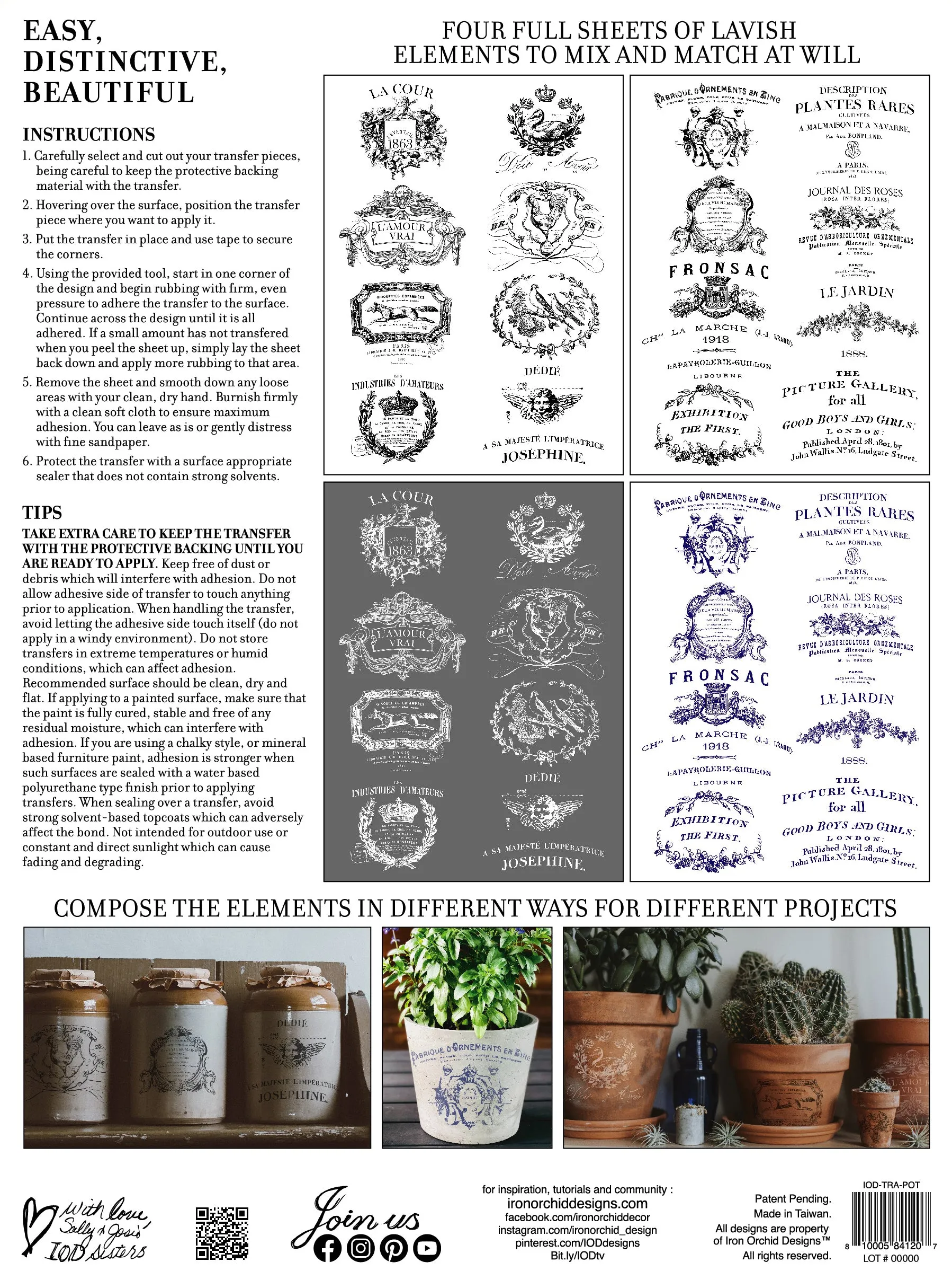 Traditional Pots Decor Transfer