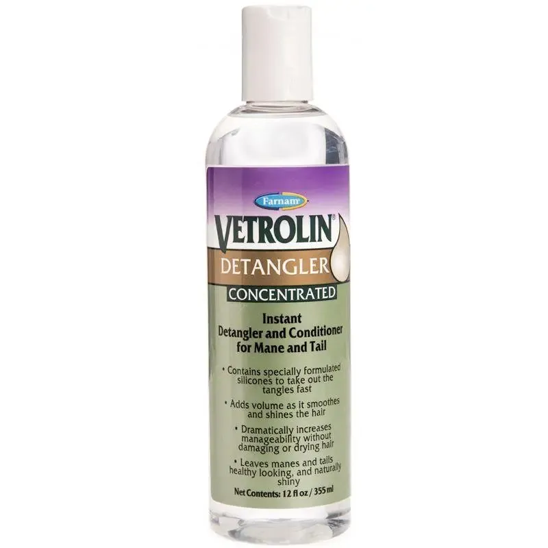 Vetrolin Instant Detangler & Conditioner Healthy Horses Mane and Tail 12 oz.