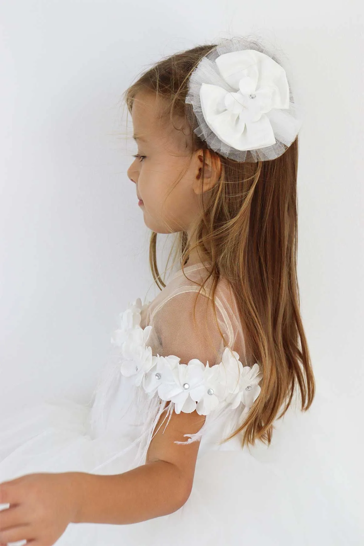 Violet White Party Dress - Layered