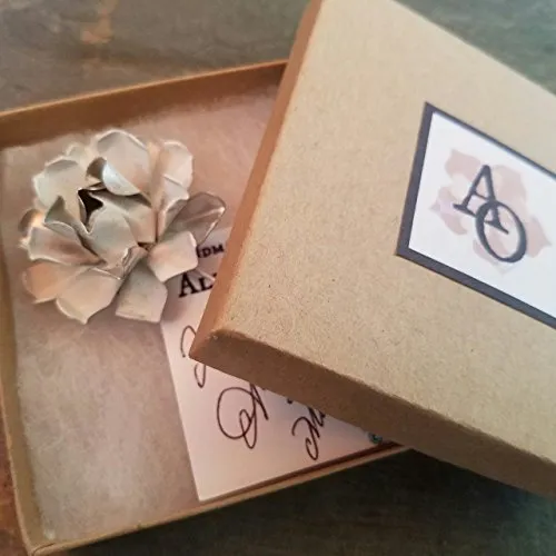 White and Silver Lapel Pin