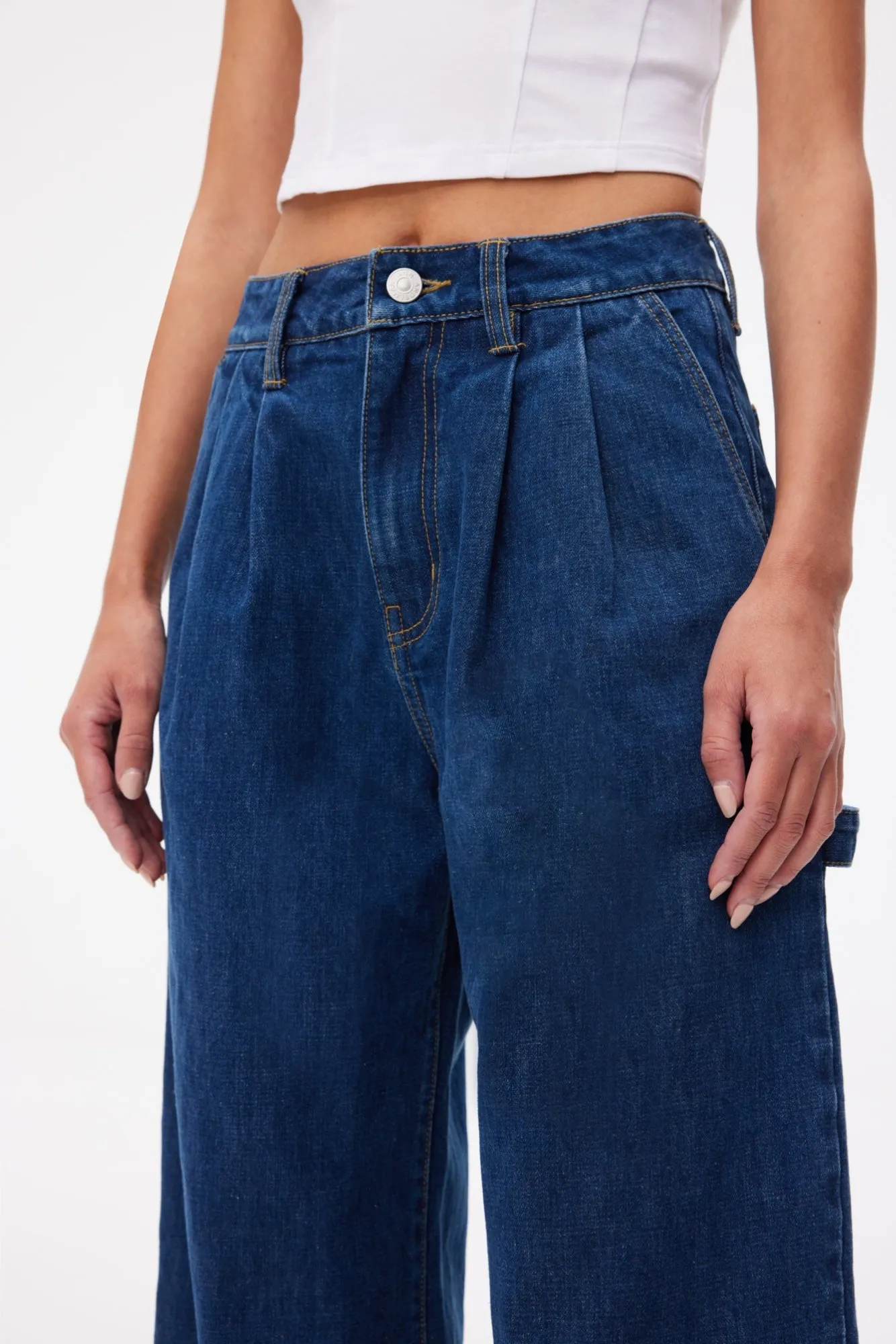 Wide-Leg Jeans Blue
