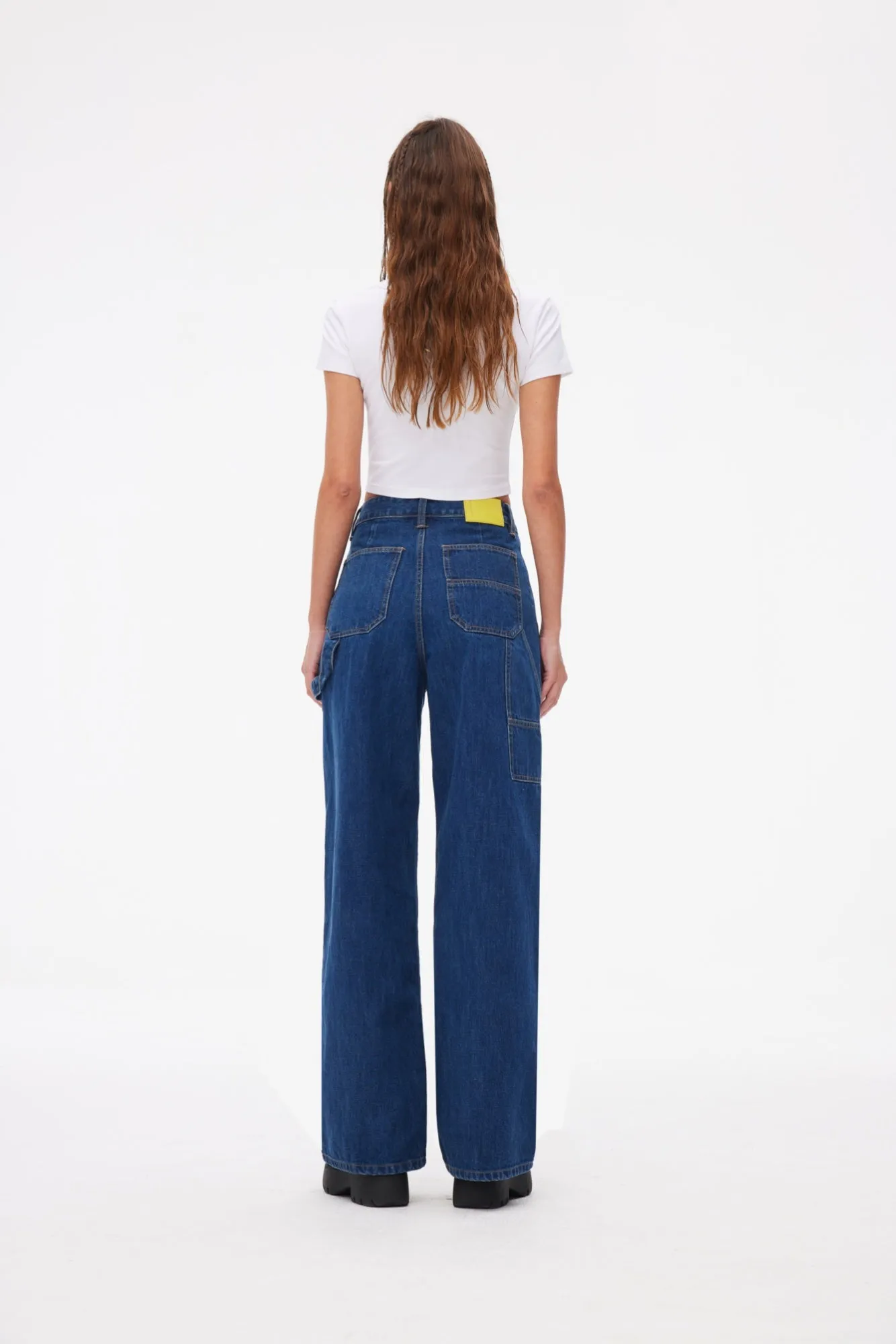 Wide-Leg Jeans Blue