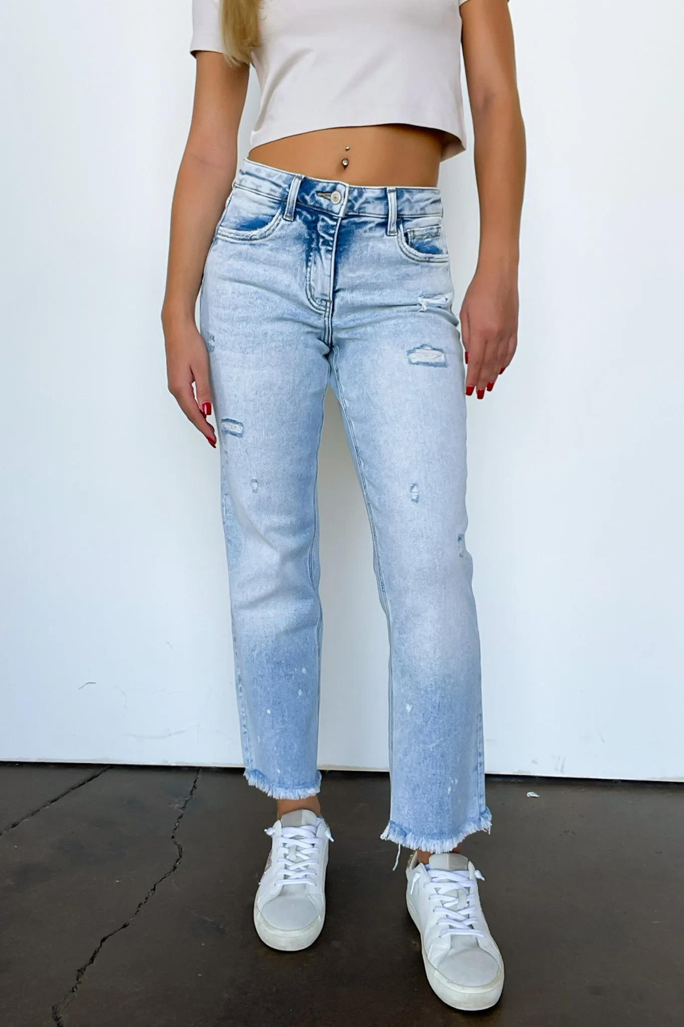 Zayla Tummy Control High Rise Straight Jeans